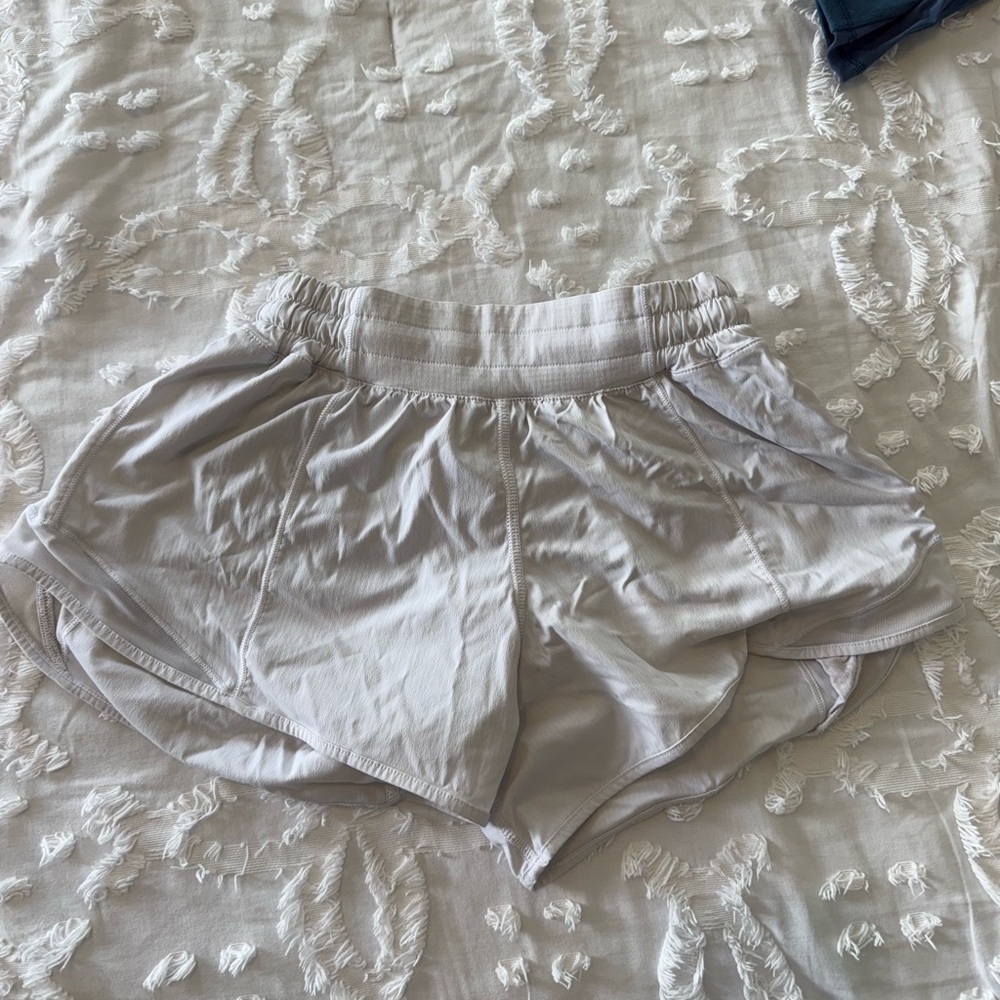 lululemon 2.5” White Athletic Running Shorts